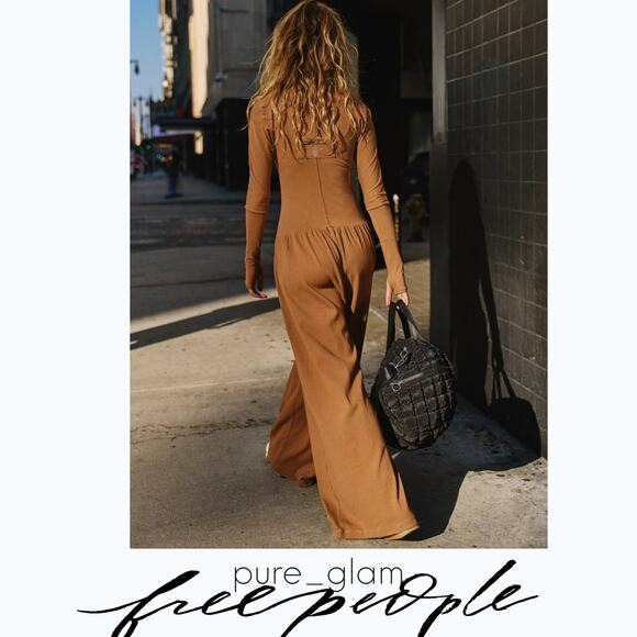 Free People wide leg jumpsuit - Picture 4 of 8